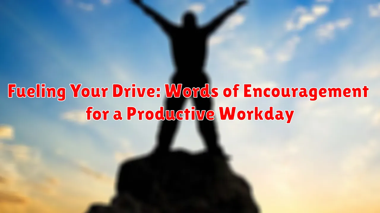 Fueling Your Drive: Words of Encouragement for a Productive Workday