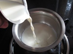 Step-5-Boil a half cup of milk