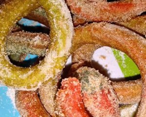 Colorful Churros with Marzipan