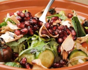 Lebanese Fattoush with Pomegranate Molasses