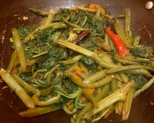Louka ko Saag (Bottlegourd Greens in Nepali style)