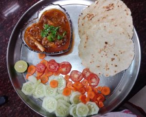 Mutton paya with makki ki roti