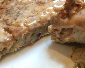 Tuna & Cabbage Okonomiyaki with Oat Flour